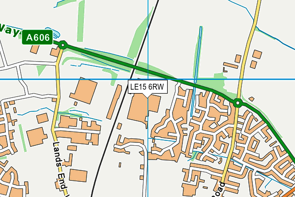 LE15 6RW map - OS VectorMap District (Ordnance Survey)