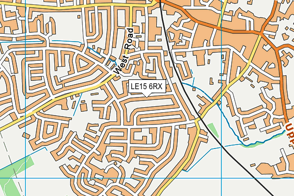 LE15 6RX map - OS VectorMap District (Ordnance Survey)