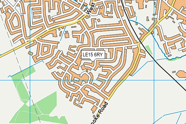 LE15 6RY map - OS VectorMap District (Ordnance Survey)