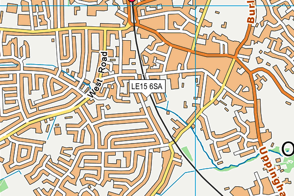 LE15 6SA map - OS VectorMap District (Ordnance Survey)