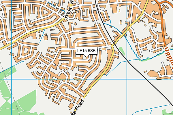 LE15 6SB map - OS VectorMap District (Ordnance Survey)