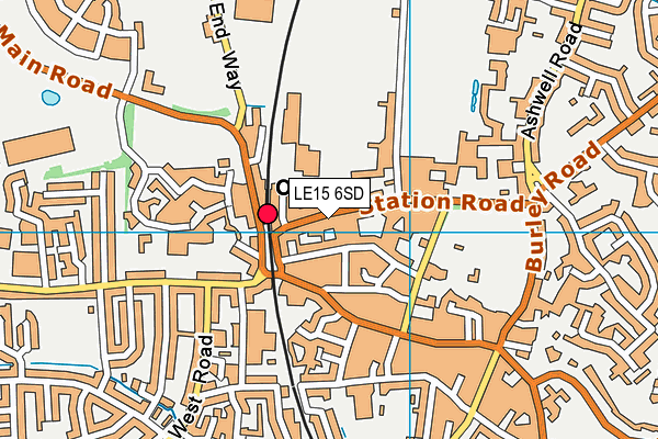 LE15 6SD map - OS VectorMap District (Ordnance Survey)