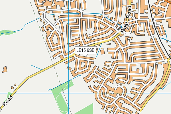 LE15 6SE map - OS VectorMap District (Ordnance Survey)
