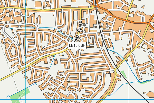 LE15 6SF map - OS VectorMap District (Ordnance Survey)
