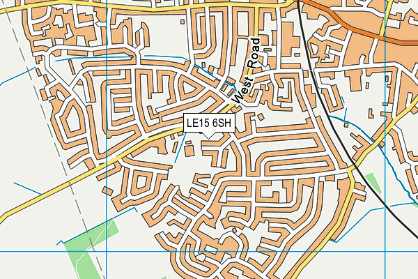 LE15 6SH map - OS VectorMap District (Ordnance Survey)
