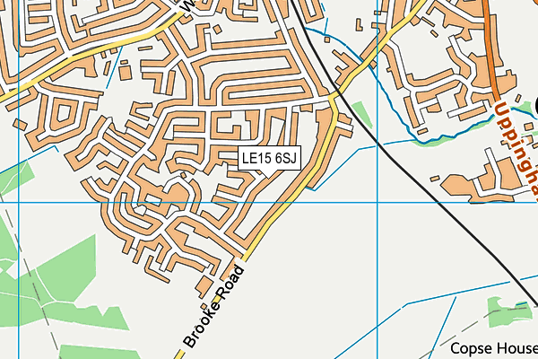 LE15 6SJ map - OS VectorMap District (Ordnance Survey)