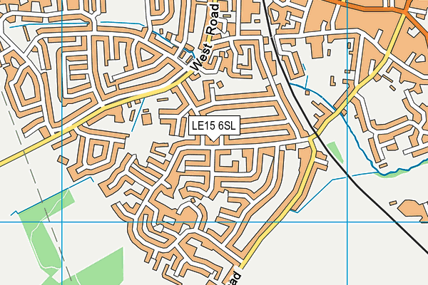 LE15 6SL map - OS VectorMap District (Ordnance Survey)