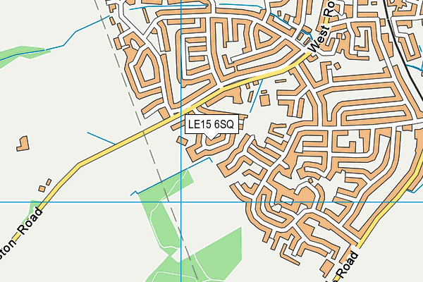 LE15 6SQ map - OS VectorMap District (Ordnance Survey)
