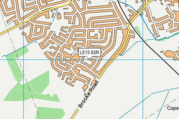 LE15 6SR map - OS VectorMap District (Ordnance Survey)