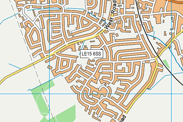 LE15 6SS map - OS VectorMap District (Ordnance Survey)