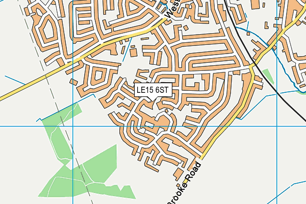 LE15 6ST map - OS VectorMap District (Ordnance Survey)