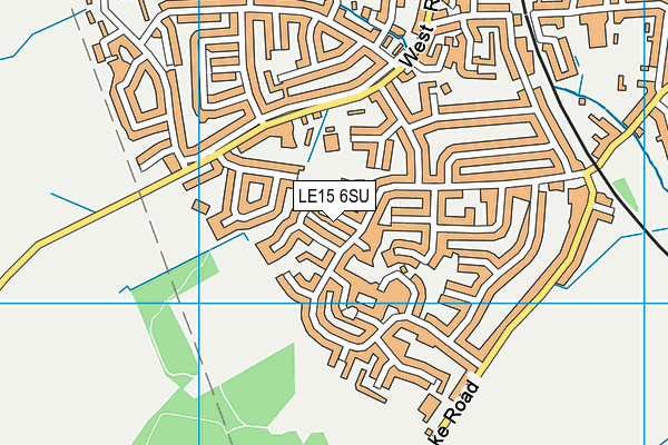 LE15 6SU map - OS VectorMap District (Ordnance Survey)