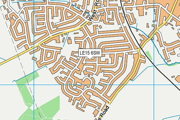 LE15 6SW map - OS VectorMap District (Ordnance Survey)