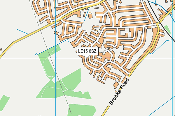 LE15 6SZ map - OS VectorMap District (Ordnance Survey)
