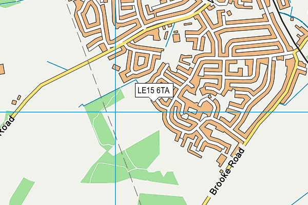 LE15 6TA map - OS VectorMap District (Ordnance Survey)