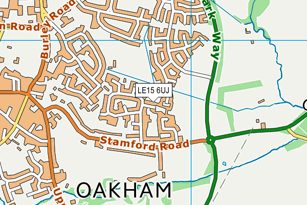 LE15 6UJ map - OS VectorMap District (Ordnance Survey)