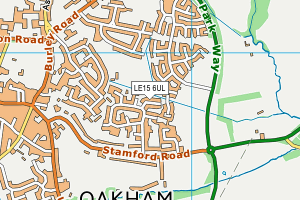 LE15 6UL map - OS VectorMap District (Ordnance Survey)