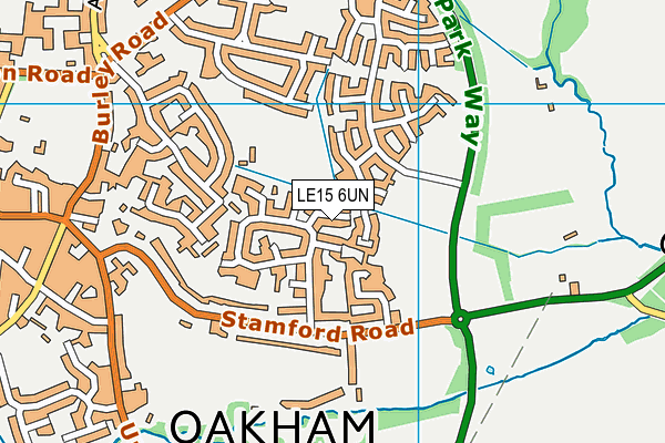 LE15 6UN map - OS VectorMap District (Ordnance Survey)
