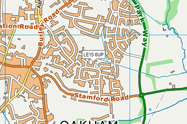 LE15 6UP map - OS VectorMap District (Ordnance Survey)