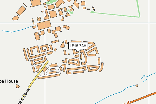 LE15 7AH map - OS VectorMap District (Ordnance Survey)