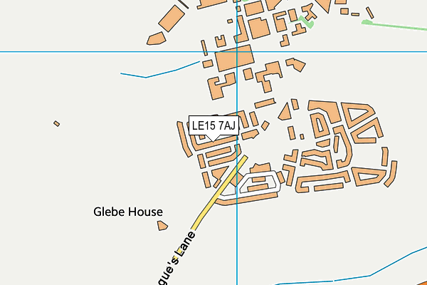 LE15 7AJ map - OS VectorMap District (Ordnance Survey)
