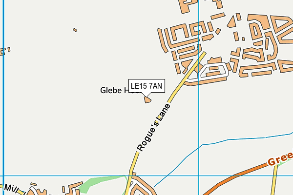 LE15 7AN map - OS VectorMap District (Ordnance Survey)