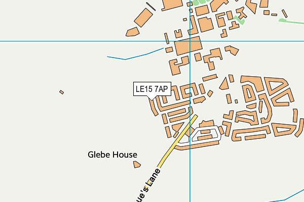 LE15 7AP map - OS VectorMap District (Ordnance Survey)