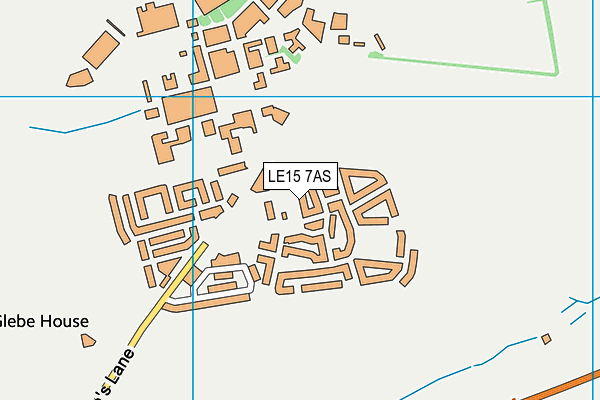 LE15 7AS map - OS VectorMap District (Ordnance Survey)