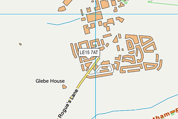 LE15 7AT map - OS VectorMap District (Ordnance Survey)