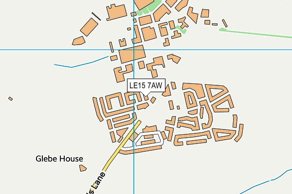 LE15 7AW map - OS VectorMap District (Ordnance Survey)