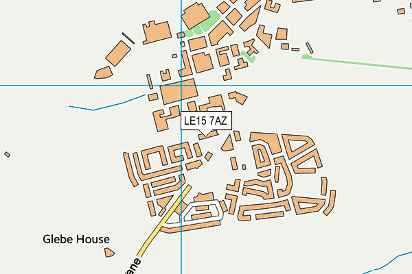 LE15 7AZ map - OS VectorMap District (Ordnance Survey)