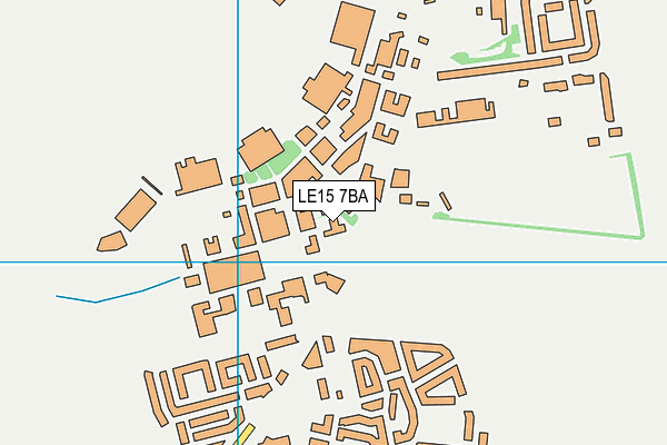 LE15 7BA map - OS VectorMap District (Ordnance Survey)