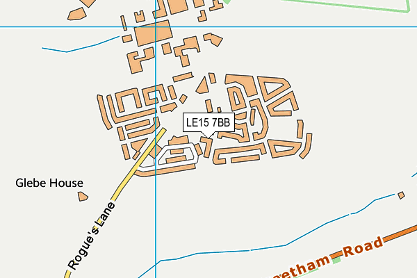 LE15 7BB map - OS VectorMap District (Ordnance Survey)