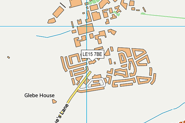 LE15 7BE map - OS VectorMap District (Ordnance Survey)