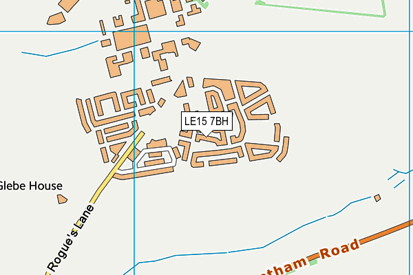 LE15 7BH map - OS VectorMap District (Ordnance Survey)