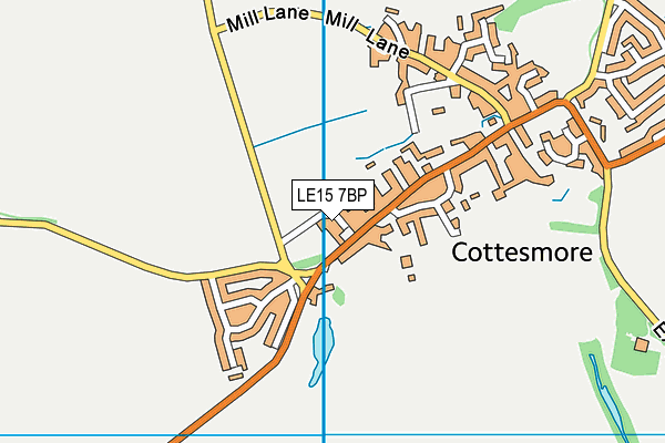 LE15 7BP map - OS VectorMap District (Ordnance Survey)