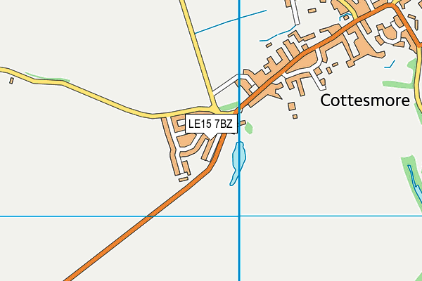 LE15 7BZ map - OS VectorMap District (Ordnance Survey)