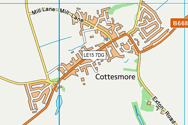 LE15 7DG map - OS VectorMap District (Ordnance Survey)