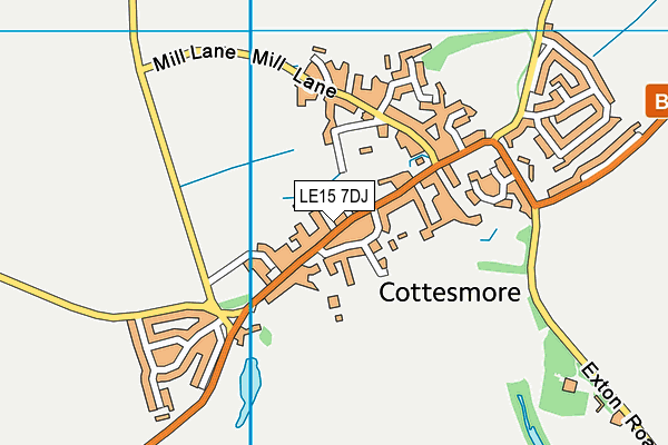 LE15 7DJ map - OS VectorMap District (Ordnance Survey)