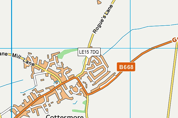 LE15 7DQ map - OS VectorMap District (Ordnance Survey)