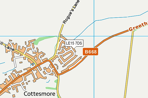 LE15 7DS map - OS VectorMap District (Ordnance Survey)