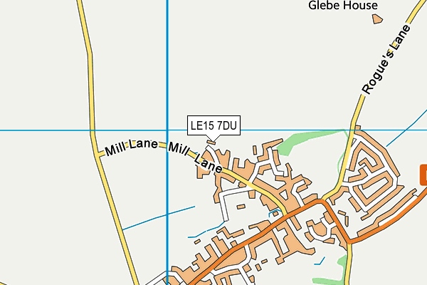LE15 7DU map - OS VectorMap District (Ordnance Survey)