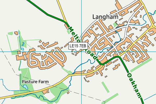 LE15 7EB map - OS VectorMap District (Ordnance Survey)