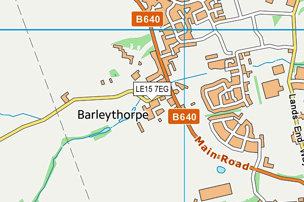 LE15 7EG map - OS VectorMap District (Ordnance Survey)