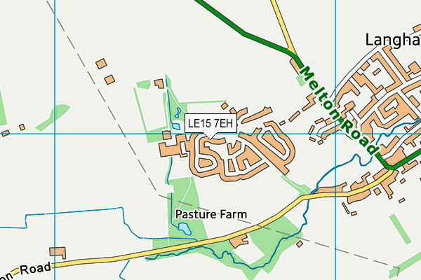 LE15 7EH map - OS VectorMap District (Ordnance Survey)