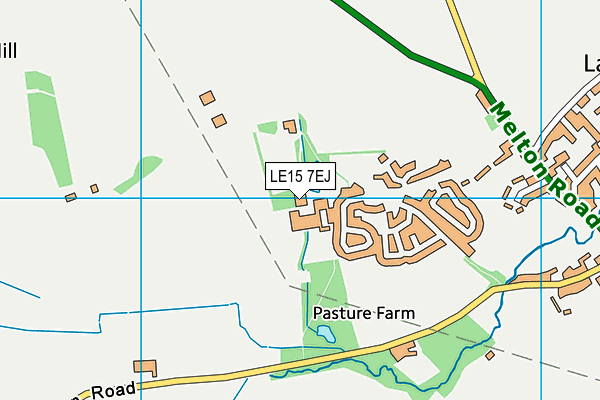 LE15 7EJ map - OS VectorMap District (Ordnance Survey)