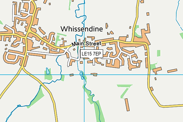 LE15 7EP map - OS VectorMap District (Ordnance Survey)