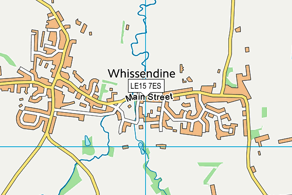 LE15 7ES map - OS VectorMap District (Ordnance Survey)
