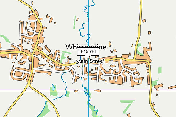 LE15 7ET map - OS VectorMap District (Ordnance Survey)