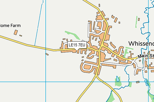 LE15 7EU map - OS VectorMap District (Ordnance Survey)